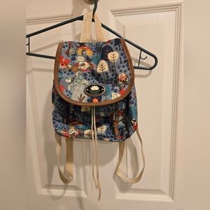 Lily Bloom Blue and Multicolor Patterned Bag- Dog Park design